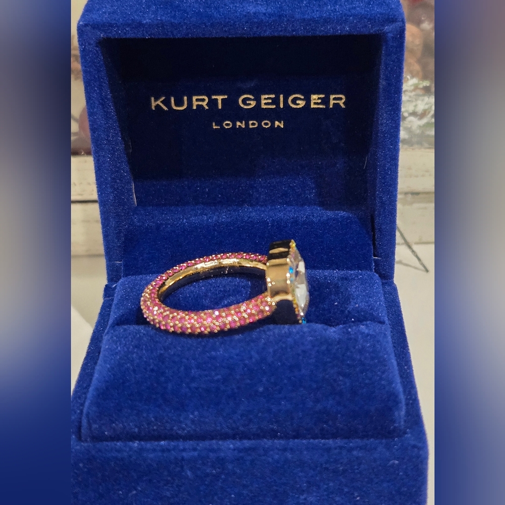 Kurt Geiger Multicolor Heart Ring - Picture 2 of 9